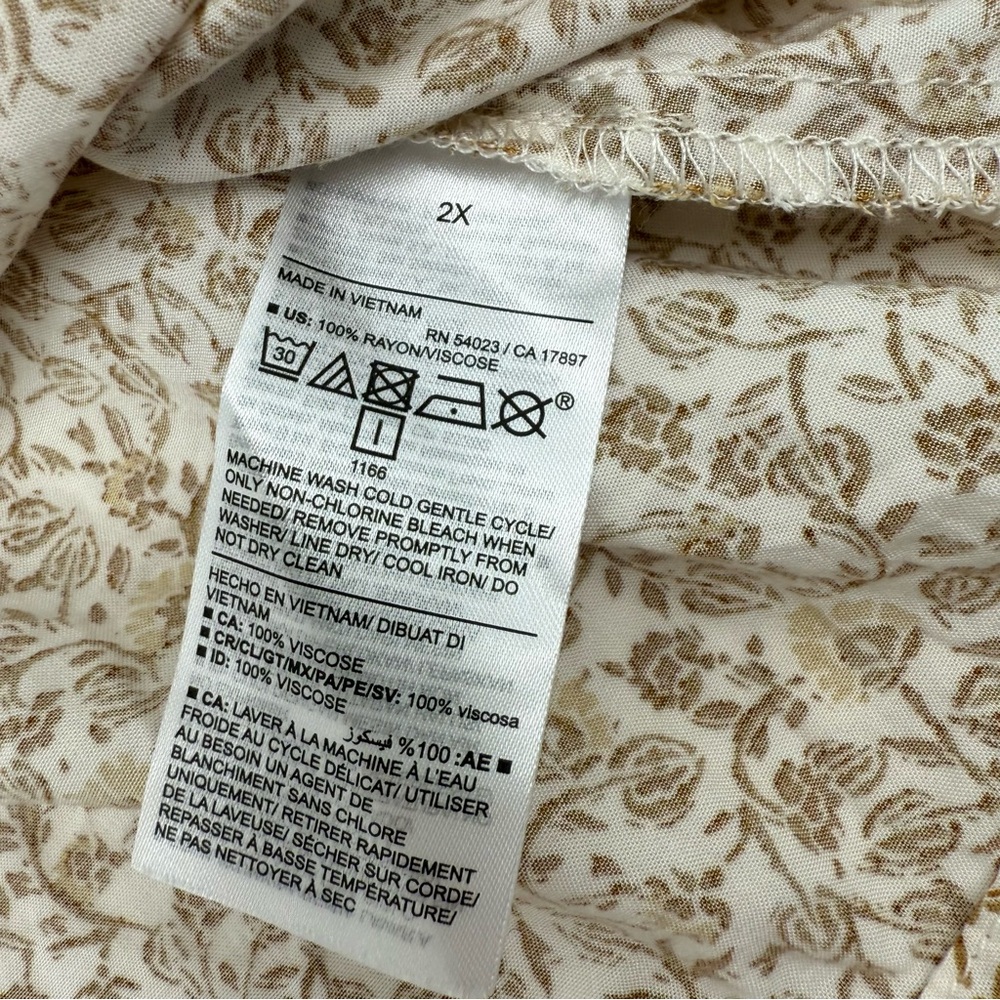 Old Navy Tie Back‎ Swing Cami Size 2X Bundle of 2 Blue Brown Flowercore Casual - Picture 9 of 12